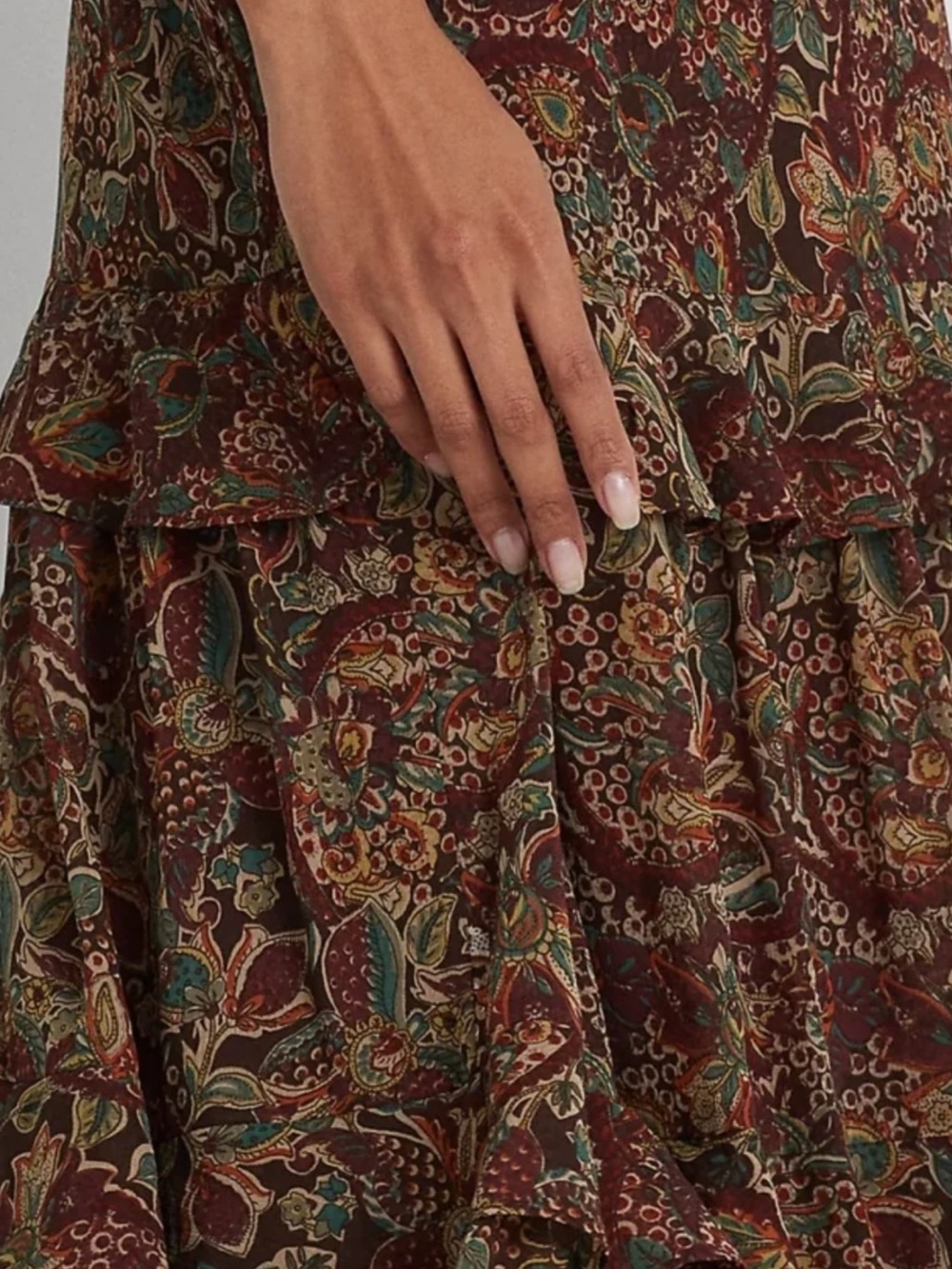Ralph Lauren Ruffle Tiered Skirt - Picture 3 of 7